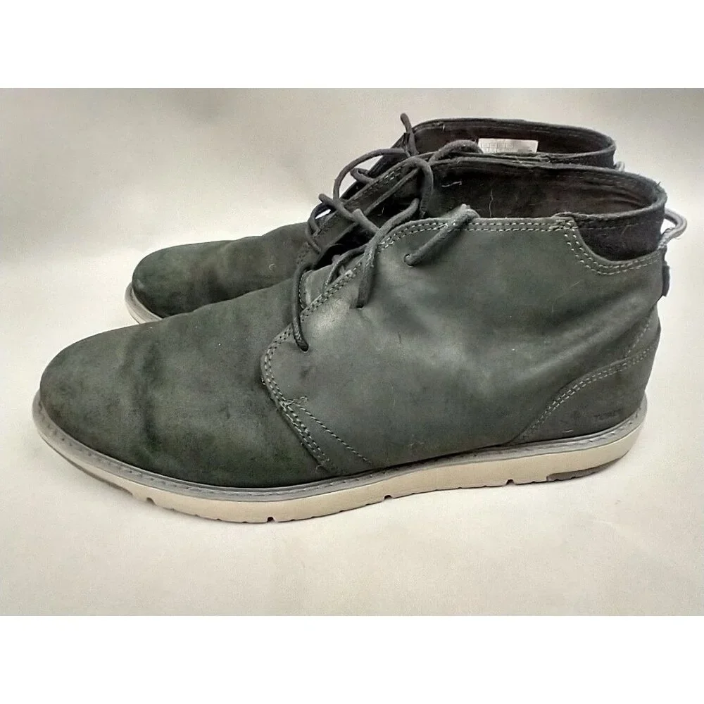TOMS Men's Navi Moc Chukka Mens 13 Leather/Suede Lace Up Brown‎ Boots